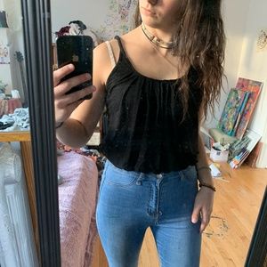 fancy black tank top